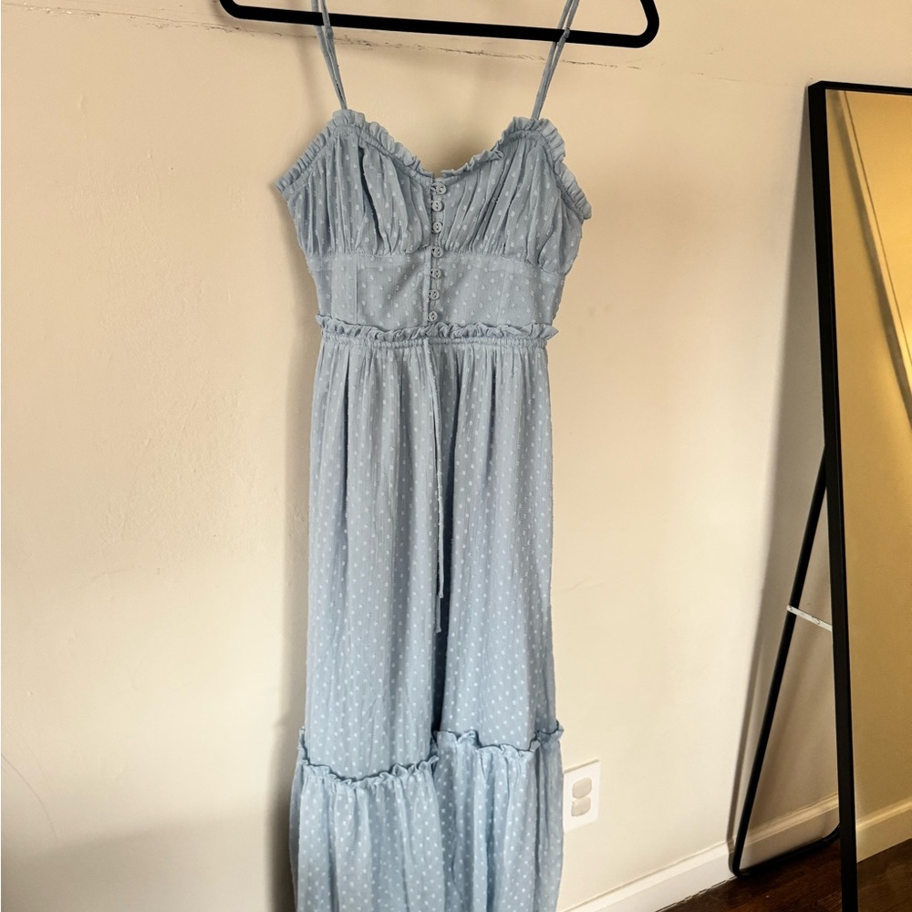 Light Blue Spaghetti Strap Dress